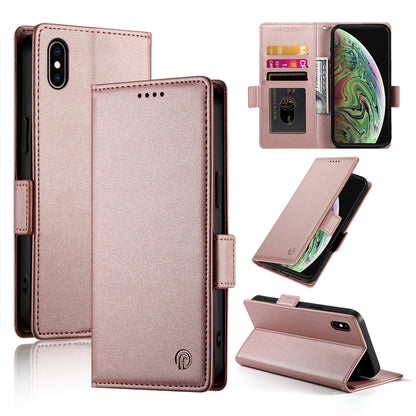 iPhone XS Max Wallet Case - Luxury Magnetic PU Leather Flip Cover with Card Slots, Stand & Shockproof Protection