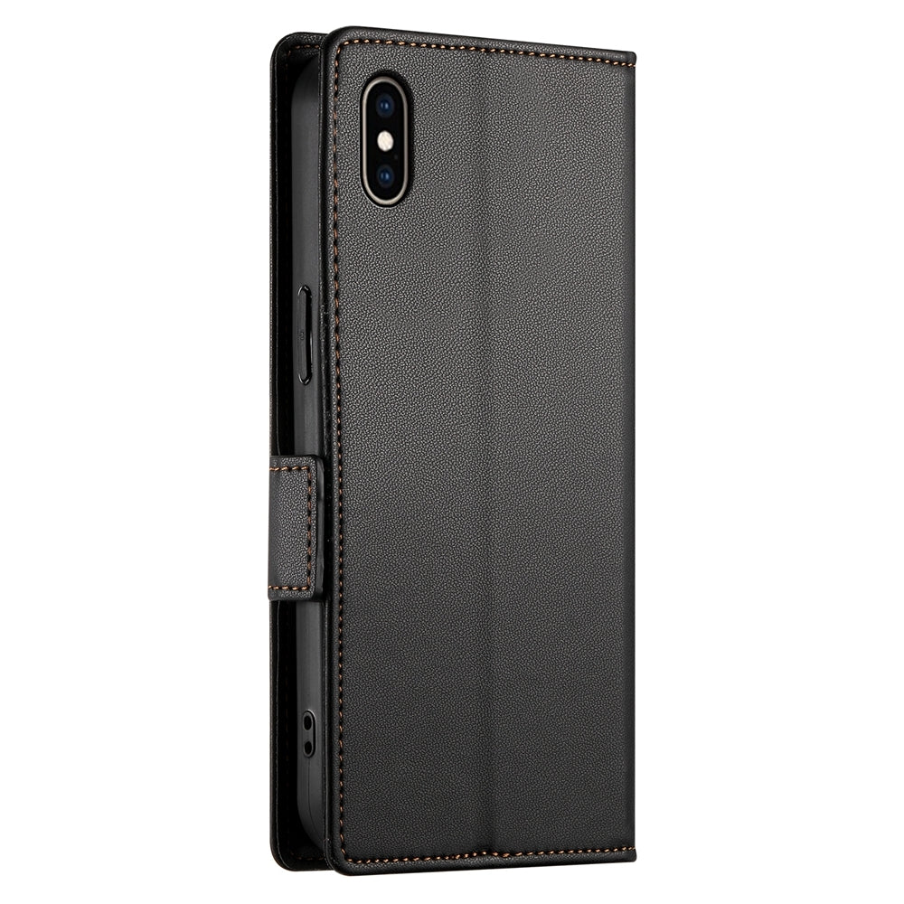 iPhone XS Max Wallet Case - Luxury Magnetic PU Leather Flip Cover with Card Slots, Stand & Shockproof Protection