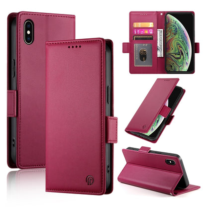 iPhone XS Max Wallet Case - Luxury Magnetic PU Leather Flip Cover with Card Slots, Stand & Shockproof Protection