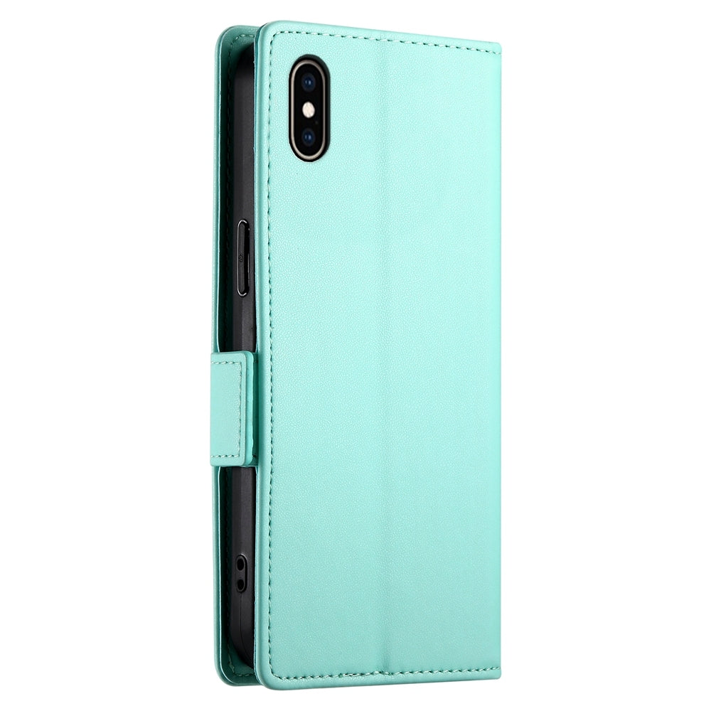 iPhone XS Max Wallet Case - Luxury Magnetic PU Leather Flip Cover with Card Slots, Stand & Shockproof Protection