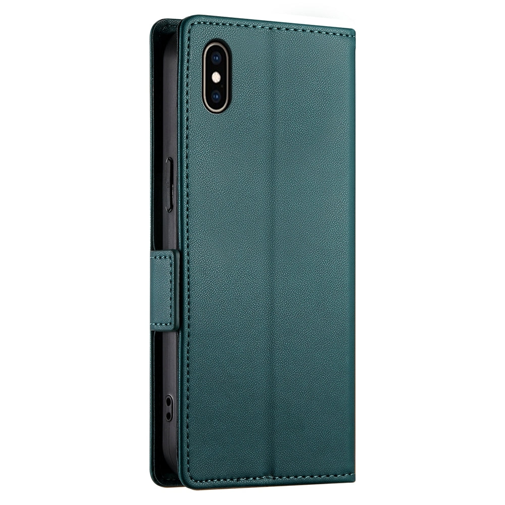iPhone XS Max Wallet Case - Luxury Magnetic PU Leather Flip Cover with Card Slots, Stand & Shockproof Protection