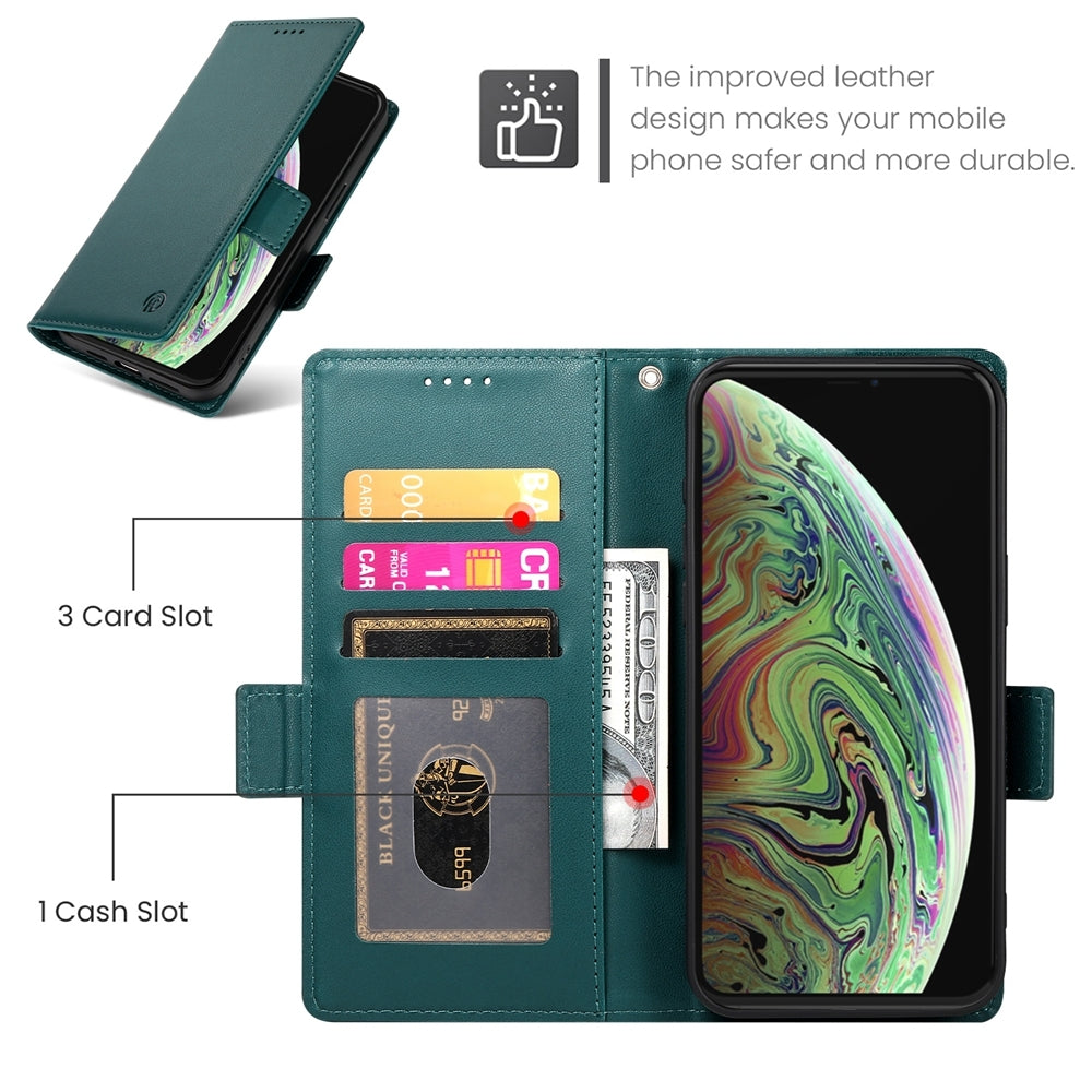 iPhone XS Max Wallet Case - Luxury Magnetic PU Leather Flip Cover with Card Slots, Stand & Shockproof Protection