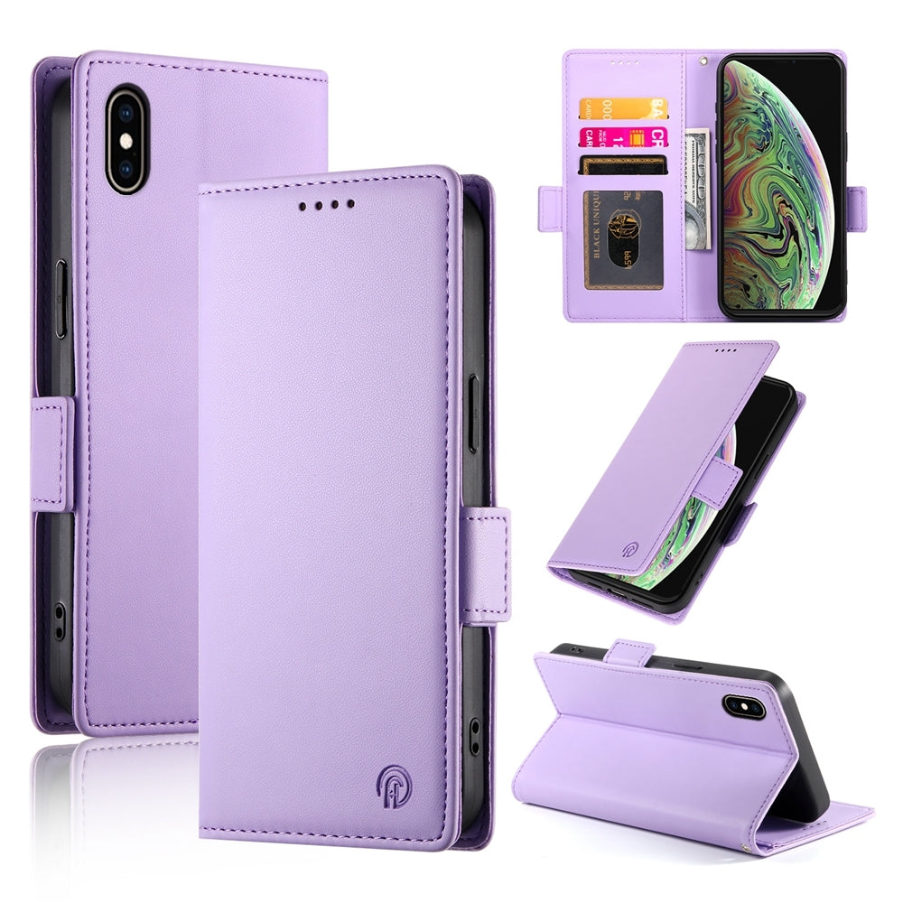 iPhone XS Max Wallet Case - Luxury Magnetic PU Leather Flip Cover with Card Slots, Stand & Shockproof Protection