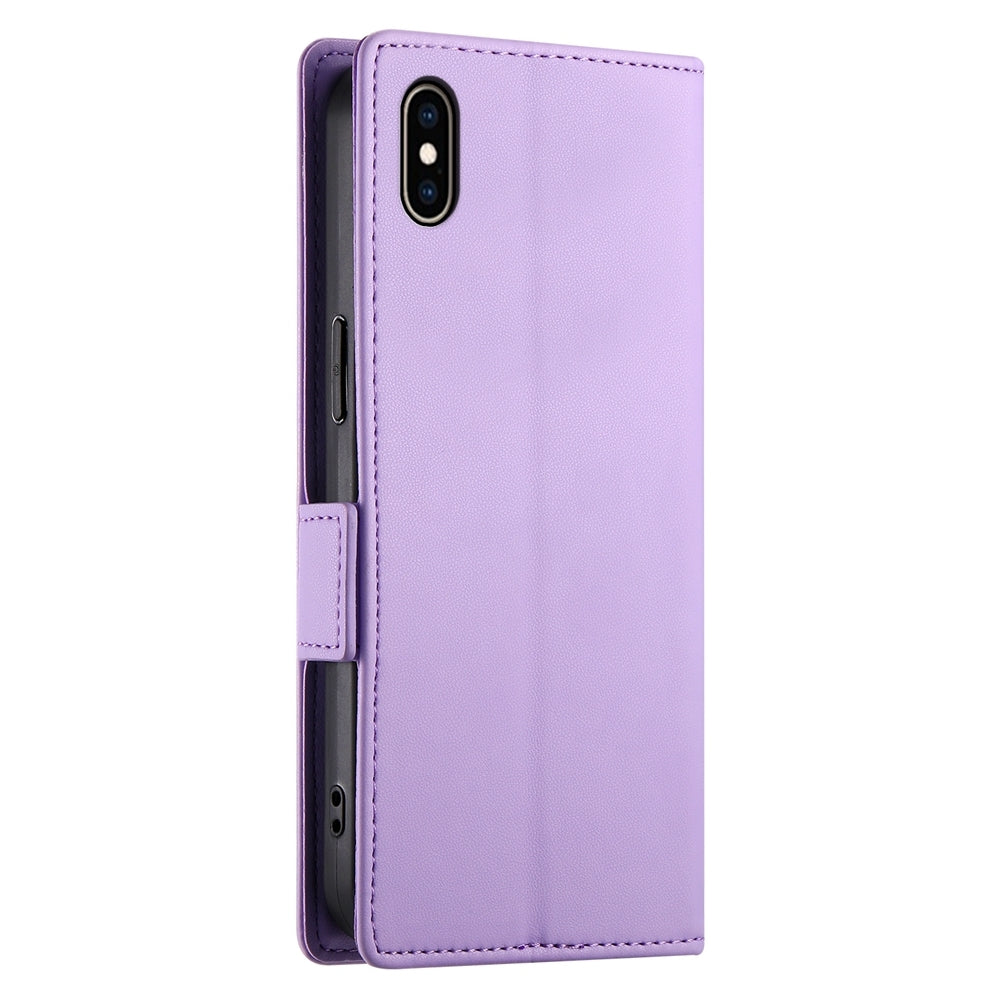 iPhone XS Max Wallet Case - Luxury Magnetic PU Leather Flip Cover with Card Slots, Stand & Shockproof Protection