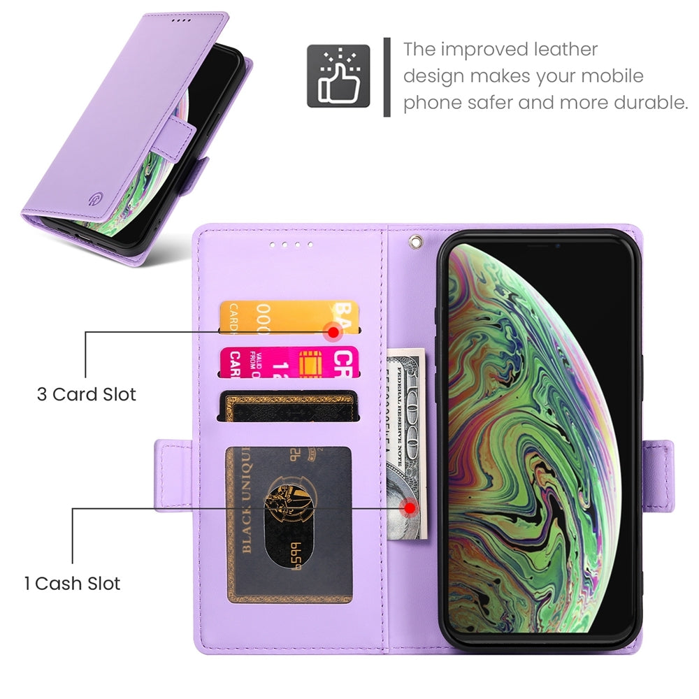iPhone XS Max Wallet Case - Luxury Magnetic PU Leather Flip Cover with Card Slots, Stand & Shockproof Protection