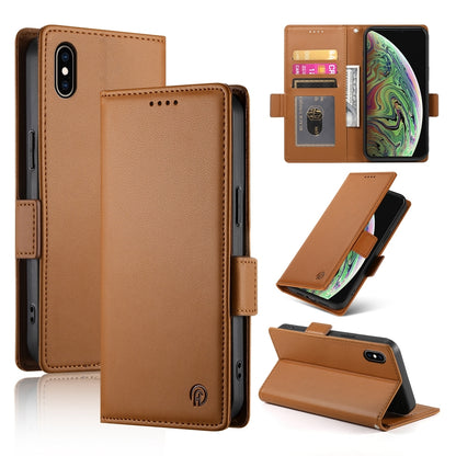 iPhone XS Max Wallet Case - Luxury Magnetic PU Leather Flip Cover with Card Slots, Stand & Shockproof Protection