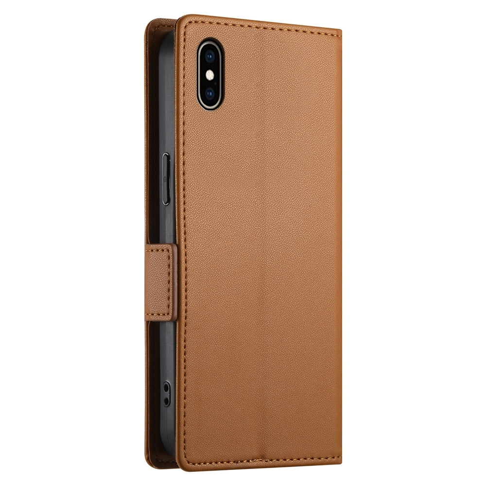 iPhone XS Max Wallet Case - Luxury Magnetic PU Leather Flip Cover with Card Slots, Stand & Shockproof Protection