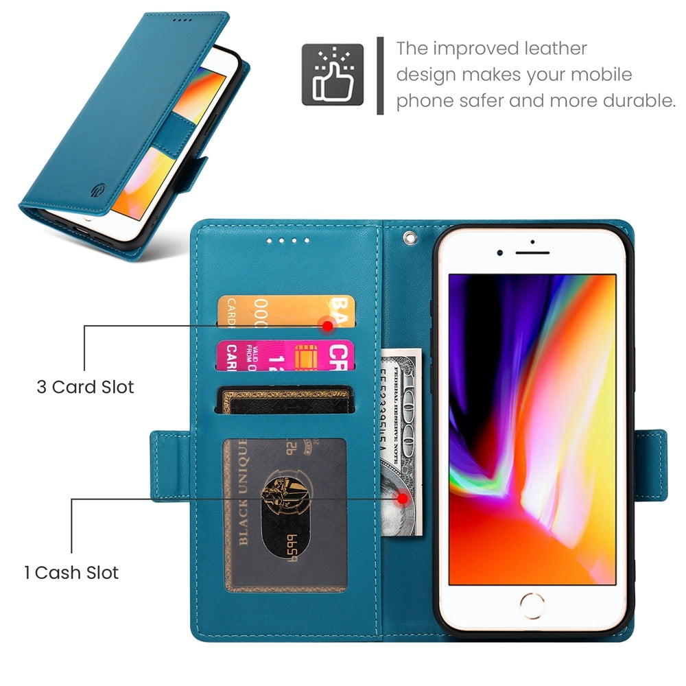 iPhone 7 Plus Wallet Case - Luxury Magnetic PU Leather Flip Cover with Card Slots, Stand & Shockproof Protection