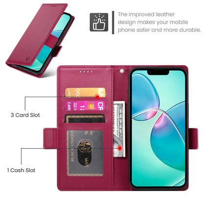 iPhone SE 2024 Wallet Case - Luxury Magnetic PU Leather Flip Cover with Card Slots, Stand & Shockproof Protection