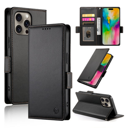 iPhone 16 Pro Max Wallet Case - Luxury Magnetic PU Leather Flip Cover with Card Slots, Stand & Shockproof Protection