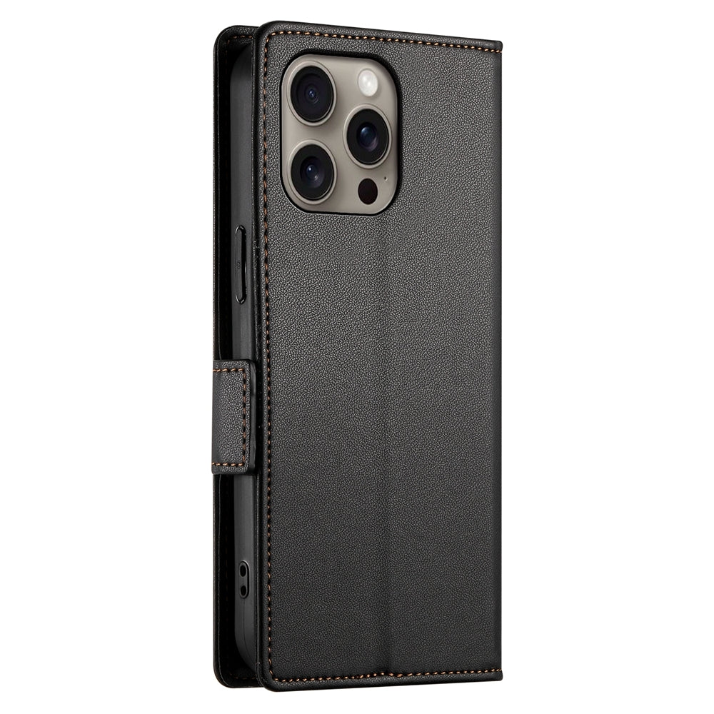 iPhone 16 Pro Max Wallet Case - Luxury Magnetic PU Leather Flip Cover with Card Slots, Stand & Shockproof Protection