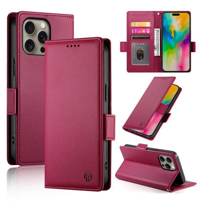 iPhone 16 Pro Max Wallet Case - Luxury Magnetic PU Leather Flip Cover with Card Slots, Stand & Shockproof Protection