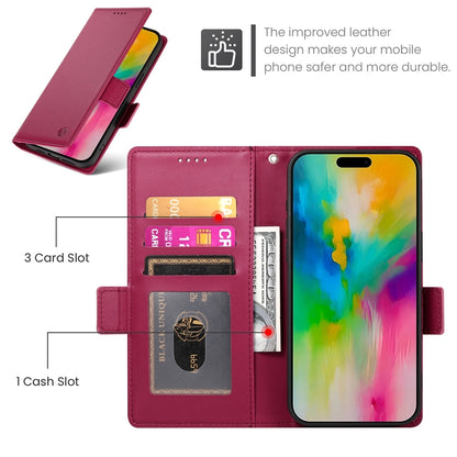 iPhone 16 Pro Max Wallet Case - Luxury Magnetic PU Leather Flip Cover with Card Slots, Stand & Shockproof Protection