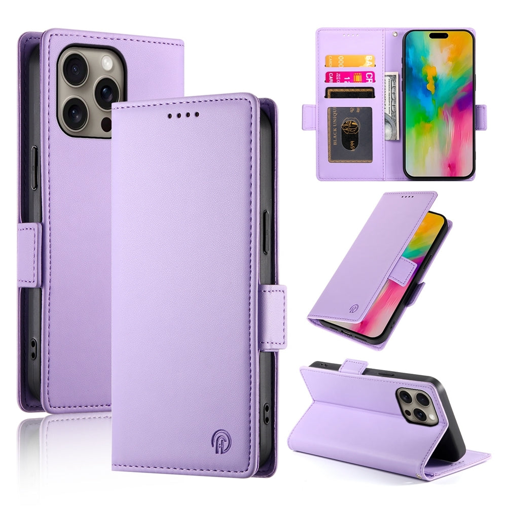 iPhone 16 Pro Max Wallet Case - Luxury Magnetic PU Leather Flip Cover with Card Slots, Stand & Shockproof Protection