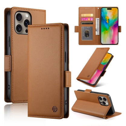 iPhone 16 Pro Max Wallet Case - Luxury Magnetic PU Leather Flip Cover with Card Slots, Stand & Shockproof Protection