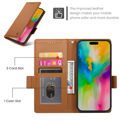 iPhone 16 Pro Max Wallet Case - Luxury Magnetic PU Leather Flip Cover with Card Slots, Stand & Shockproof Protection