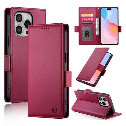 iPhone 16 Pro Wallet Case - Luxury Magnetic PU Leather Flip Cover with Card Slots, Stand & Shockproof Protection