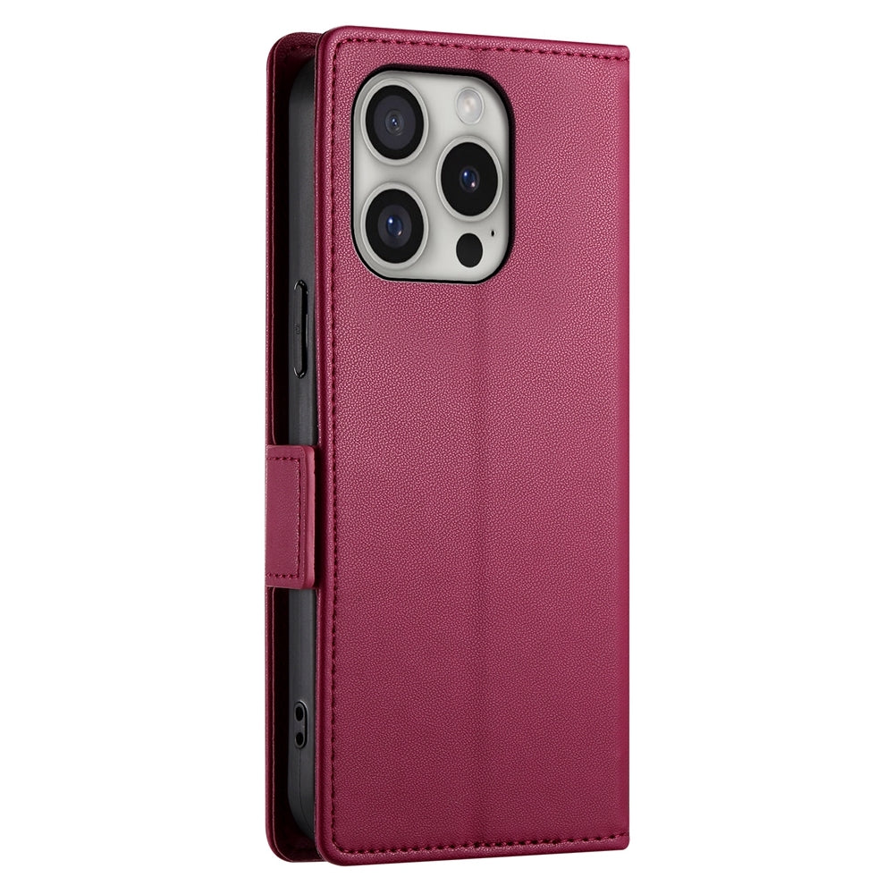 iPhone 16 Pro Wallet Case - Luxury Magnetic PU Leather Flip Cover with Card Slots, Stand & Shockproof Protection