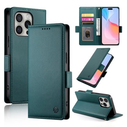 iPhone 16 Pro Wallet Case - Luxury Magnetic PU Leather Flip Cover with Card Slots, Stand & Shockproof Protection
