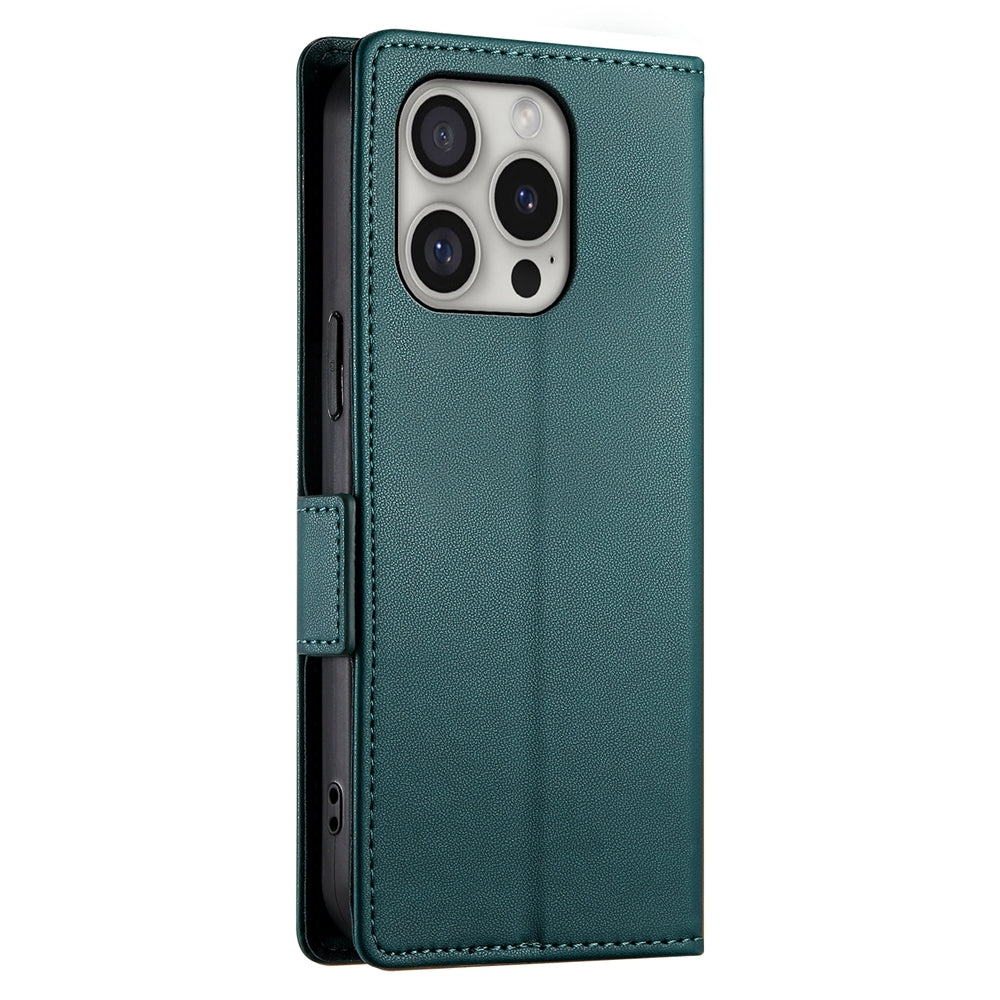iPhone 16 Pro Wallet Case - Luxury Magnetic PU Leather Flip Cover with Card Slots, Stand & Shockproof Protection