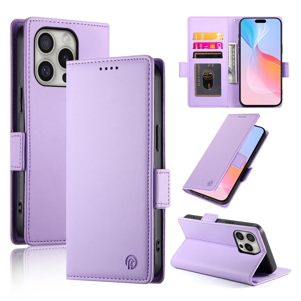 iPhone 16 Pro Wallet Case - Luxury Magnetic PU Leather Flip Cover with Card Slots, Stand & Shockproof Protection