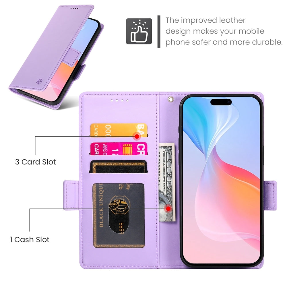 iPhone 16 Pro Wallet Case - Luxury Magnetic PU Leather Flip Cover with Card Slots, Stand & Shockproof Protection