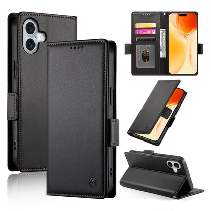 iPhone 16 Plus Wallet Case - Luxury Magnetic PU Leather Flip Cover with Card Slots, Stand & Shockproof Protection