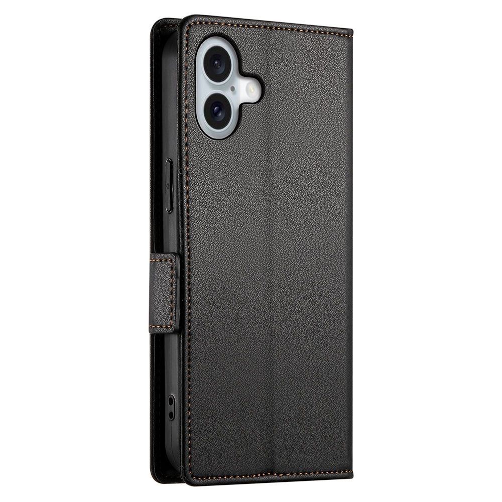 iPhone 16 Plus Wallet Case - Luxury Magnetic PU Leather Flip Cover with Card Slots, Stand & Shockproof Protection