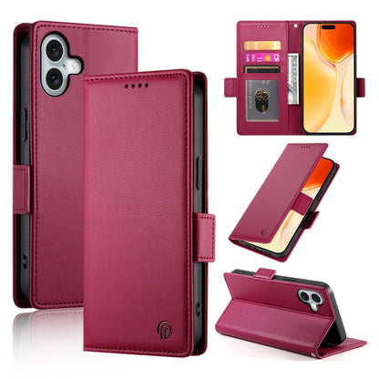 iPhone 16 Plus Wallet Case - Luxury Magnetic PU Leather Flip Cover with Card Slots, Stand & Shockproof Protection