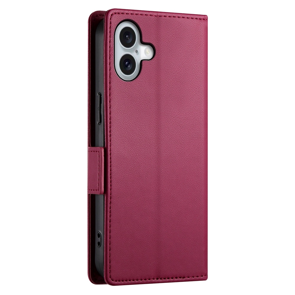 iPhone 16 Plus Wallet Case - Luxury Magnetic PU Leather Flip Cover with Card Slots, Stand & Shockproof Protection