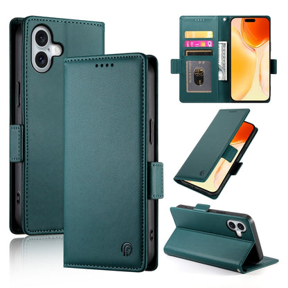iPhone 16 Plus Wallet Case - Luxury Magnetic PU Leather Flip Cover with Card Slots, Stand & Shockproof Protection