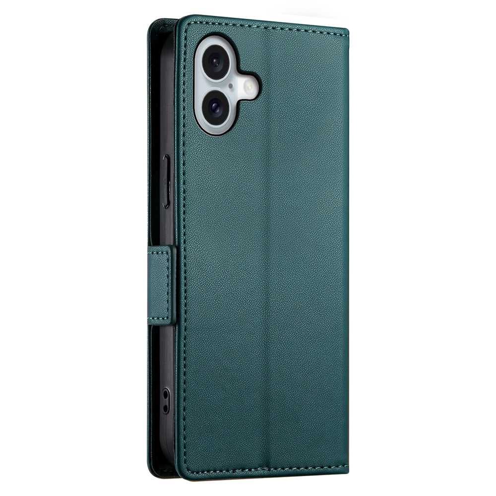 iPhone 16 Plus Wallet Case - Luxury Magnetic PU Leather Flip Cover with Card Slots, Stand & Shockproof Protection