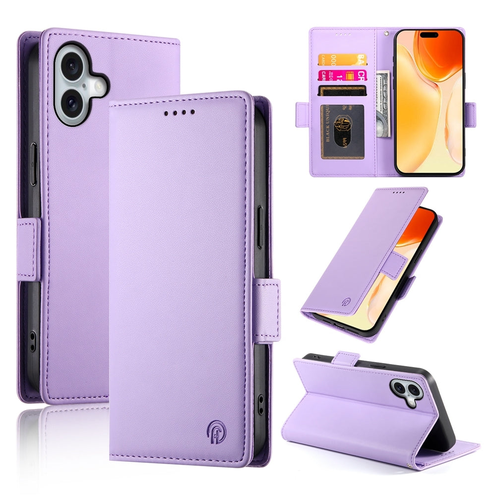iPhone 16 Plus Wallet Case - Luxury Magnetic PU Leather Flip Cover with Card Slots, Stand & Shockproof Protection