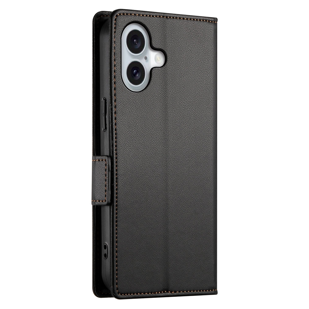 iPhone 16 Wallet Case - Luxury Magnetic PU Leather Flip Cover with Card Slots, Stand & Shockproof Protection