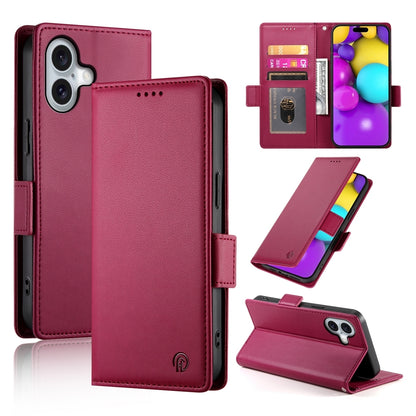 iPhone 16 Wallet Case - Luxury Magnetic PU Leather Flip Cover with Card Slots, Stand & Shockproof Protection