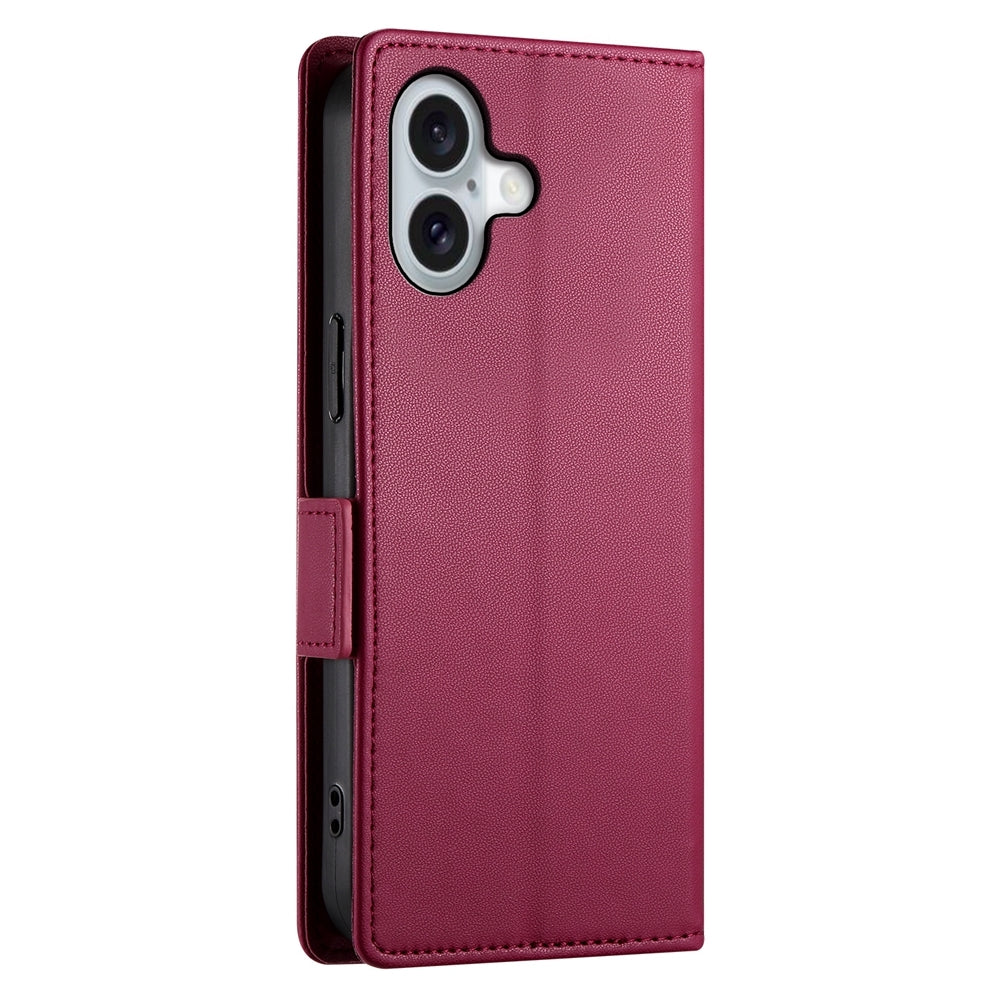 iPhone 16 Wallet Case - Luxury Magnetic PU Leather Flip Cover with Card Slots, Stand & Shockproof Protection