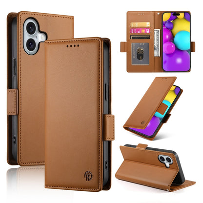 iPhone 16 Wallet Case - Luxury Magnetic PU Leather Flip Cover with Card Slots, Stand & Shockproof Protection