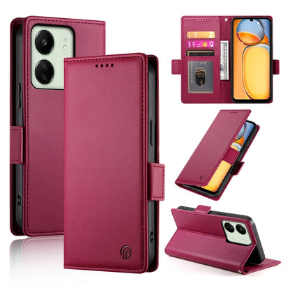 Xiaomi Redmi 13R Wallet Case - Luxury Magnetic PU Leather Flip Cover with Card Slots, Stand & Shockproof Protection