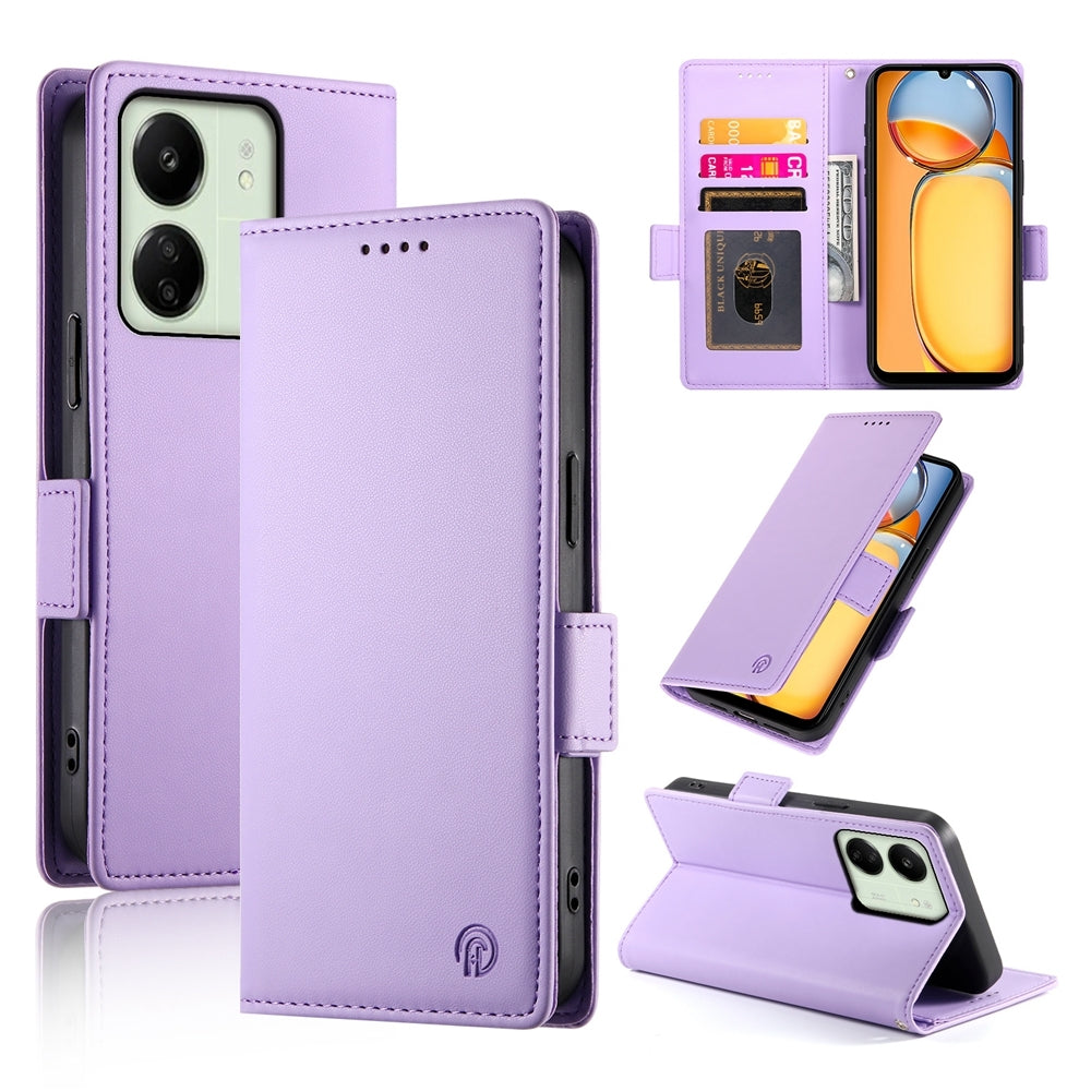 Xiaomi Redmi 13C 4G Wallet Case - Luxury Magnetic PU Leather Flip Cover with Card Slots, Stand & Shockproof Protection