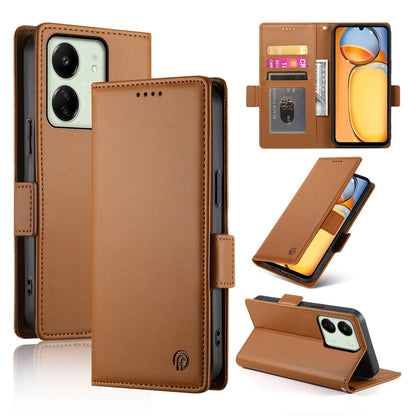 Xiaomi Redmi 13C 4G Wallet Case - Luxury Magnetic PU Leather Flip Cover with Card Slots, Stand & Shockproof Protection