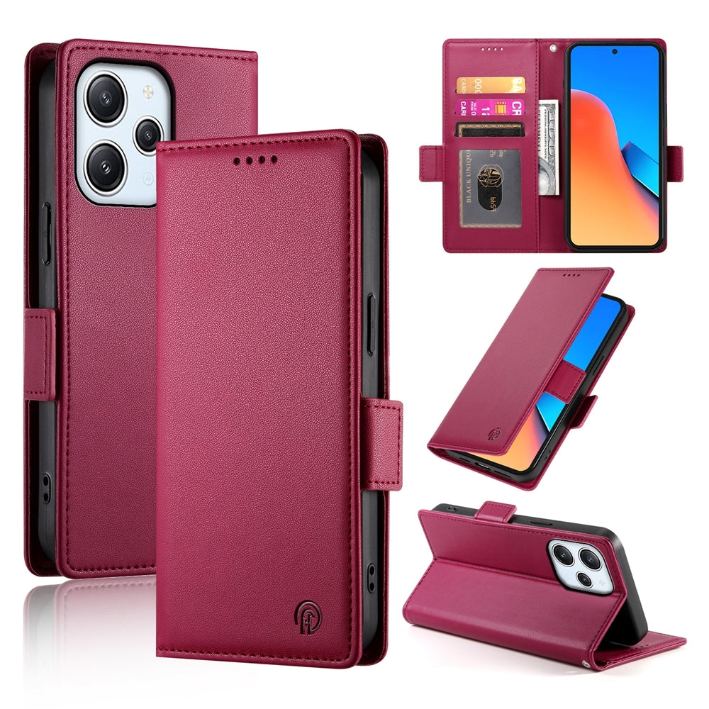 Xiaomi Redmi Note 12R Wallet Case - Luxury Magnetic PU Leather Flip Cover with Card Slots, Stand & Shockproof Protection