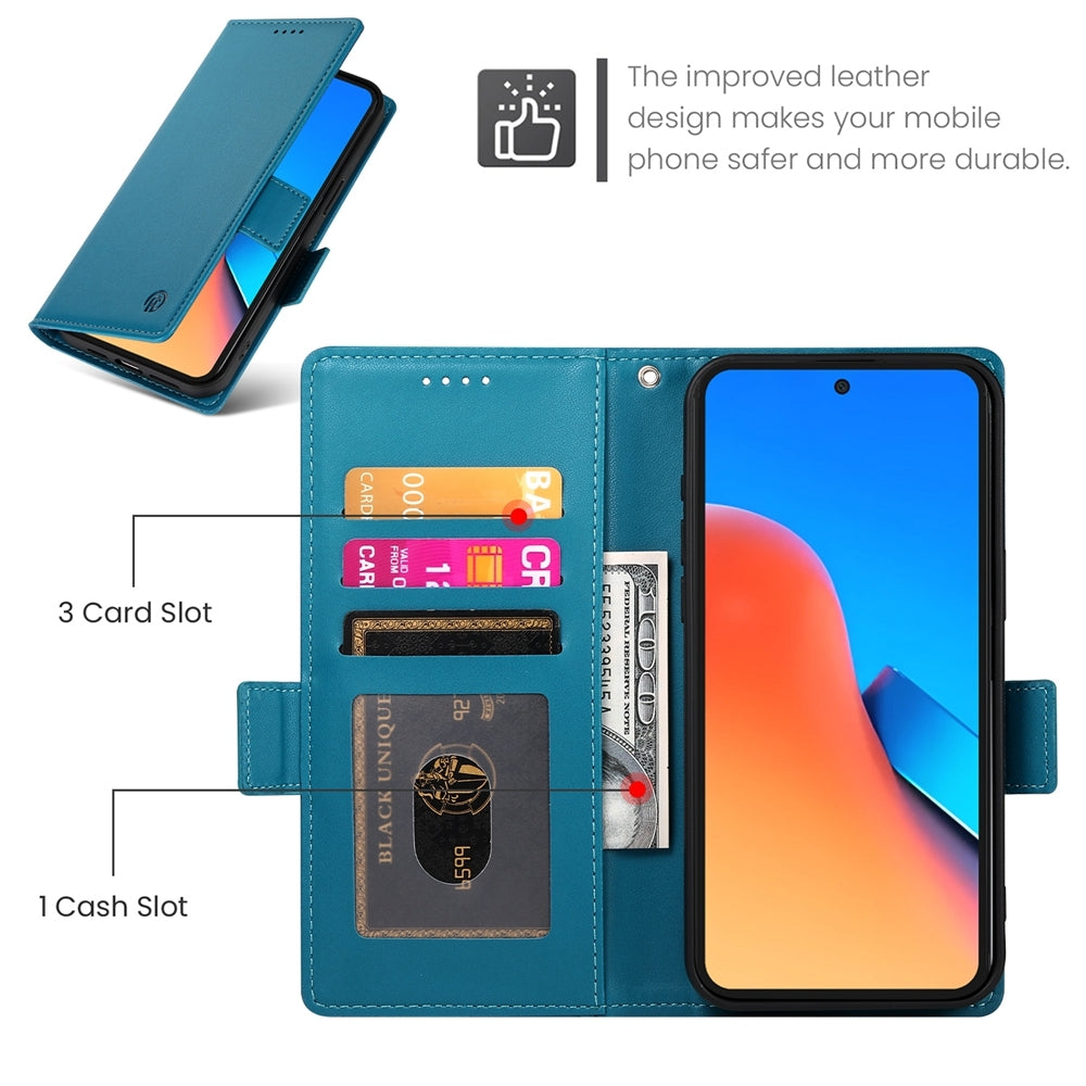 Xiaomi Redmi 12 4G/5G Wallet Case - Luxury Magnetic PU Leather Flip Cover with Card Slots, Stand & Shockproof Protection