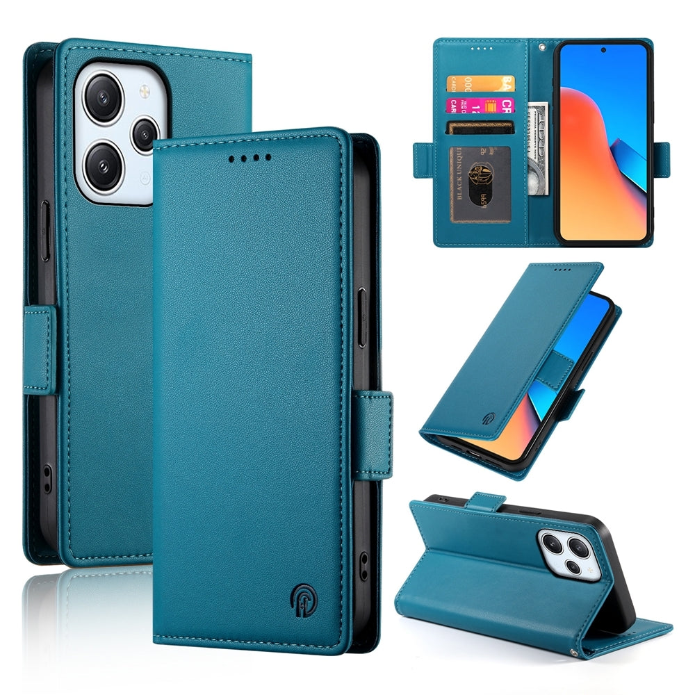 Xiaomi Redmi 12 4G/5G Wallet Case - Luxury Magnetic PU Leather Flip Cover with Card Slots, Stand & Shockproof Protection