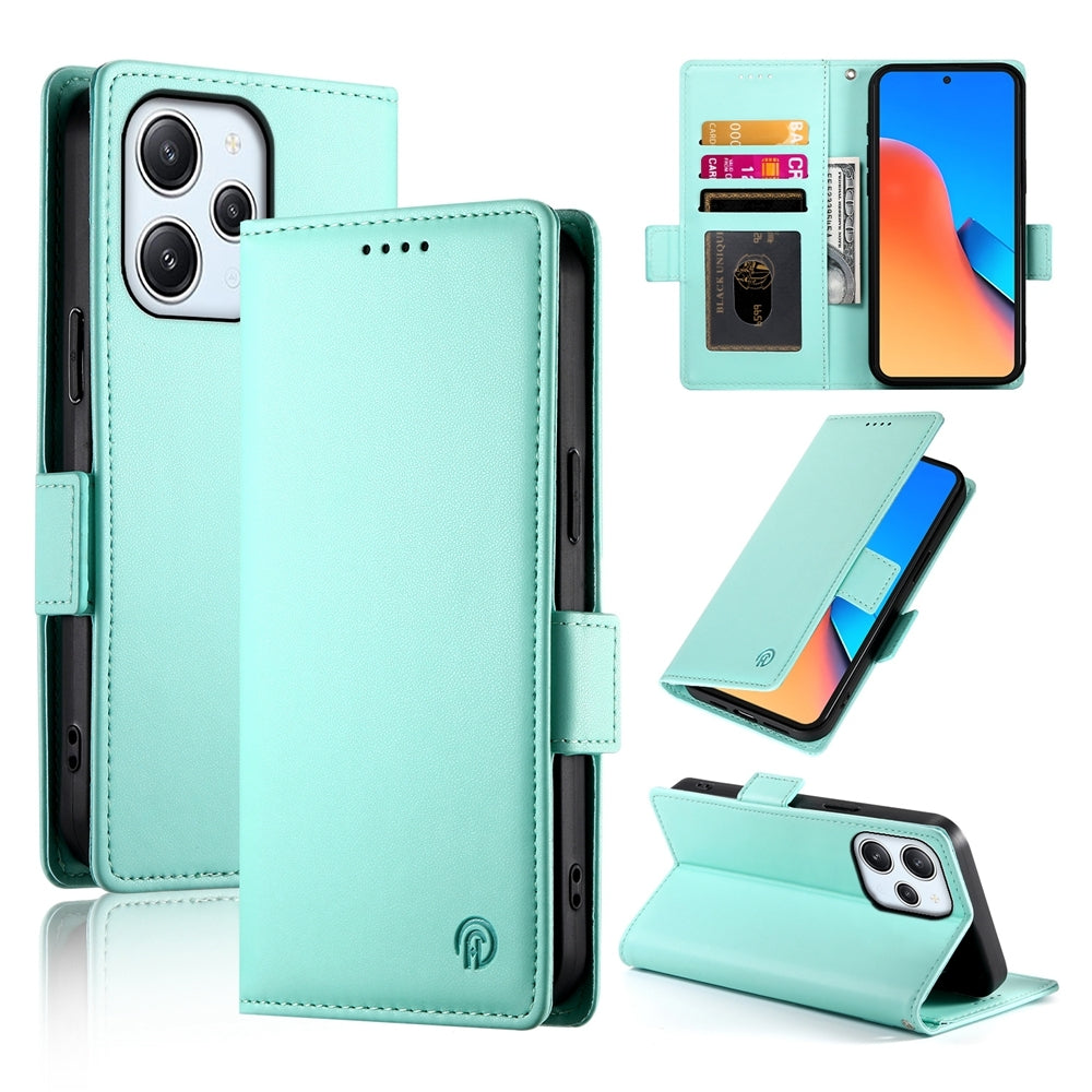 Xiaomi Redmi 12 4G/5G Wallet Case - Luxury Magnetic PU Leather Flip Cover with Card Slots, Stand & Shockproof Protection