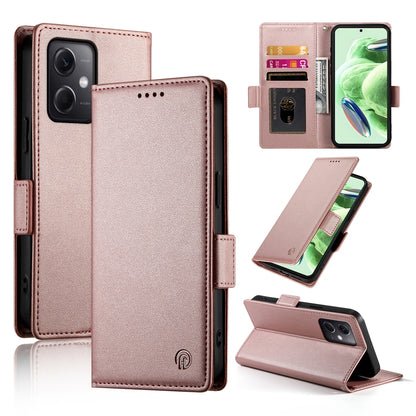 Xiaomi Redmi Note 12 Global India Wallet Case - Luxury Magnetic PU Leather Flip Cover with Card Slots, Stand & Shockproof Protection
