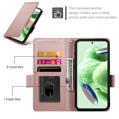Xiaomi Redmi Note 12 Global India Wallet Case - Luxury Magnetic PU Leather Flip Cover with Card Slots, Stand & Shockproof Protection