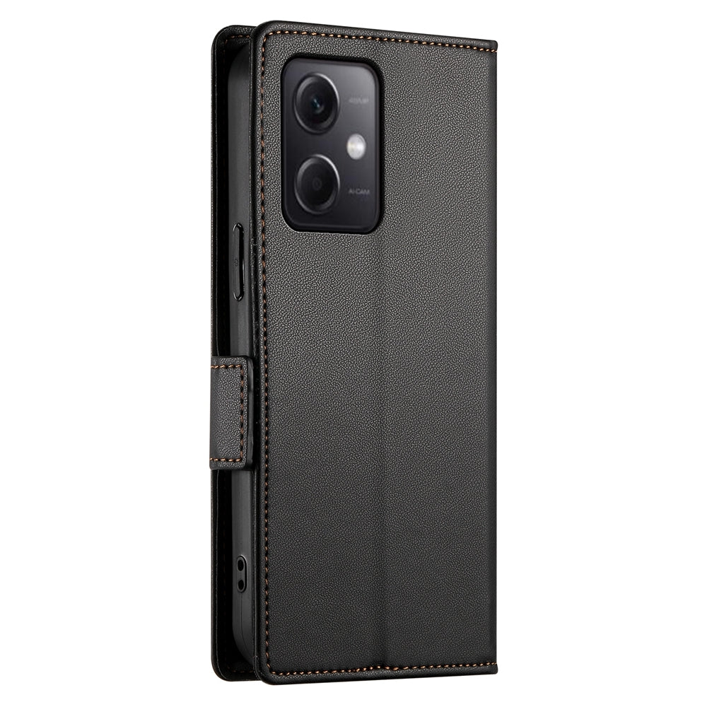 Xiaomi Redmi Note 12 Global India Wallet Case - Luxury Magnetic PU Leather Flip Cover with Card Slots, Stand & Shockproof Protection