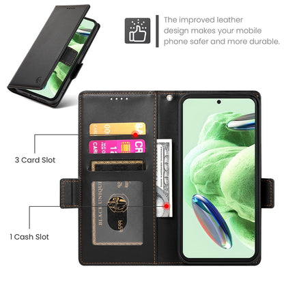 Xiaomi Redmi Note 12 Global India Wallet Case - Luxury Magnetic PU Leather Flip Cover with Card Slots, Stand & Shockproof Protection