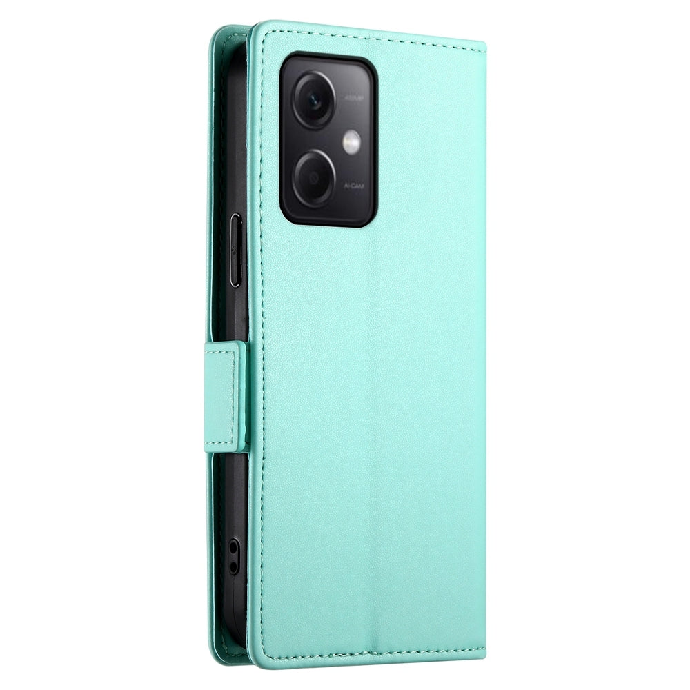 Xiaomi Redmi Note 12 Global India Wallet Case - Luxury Magnetic PU Leather Flip Cover with Card Slots, Stand & Shockproof Protection