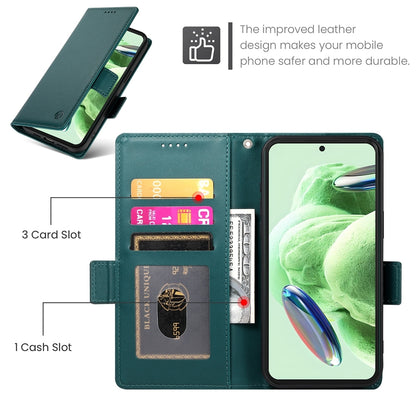 Xiaomi Redmi Note 12 Global India Wallet Case - Luxury Magnetic PU Leather Flip Cover with Card Slots, Stand & Shockproof Protection